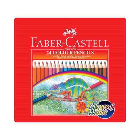 Faber Castell Colour of Nature Flat Tin Colour Pencil Multicolour Pack of 24