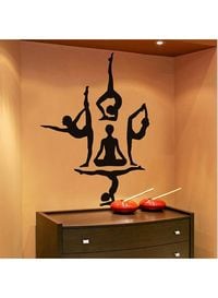 Spoil Your Wall Yoga Pose Wall Sticker Black