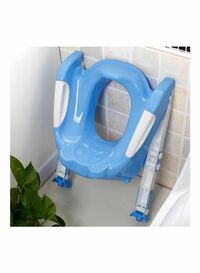 Baby Potty Toilet Chair Training Seat With Adjustable Ladder Infant Anti Slip Folding Toilet Trainer Safety Seats Blue 40x20x40cm