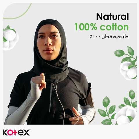 Kotex Natural Panty Liners 100% Cotton Normal Size 30 Daily Panty Liners