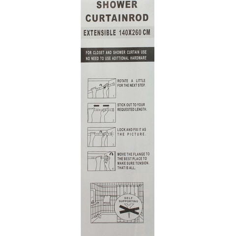 Shower Curtainrod 140 x 260 CM
