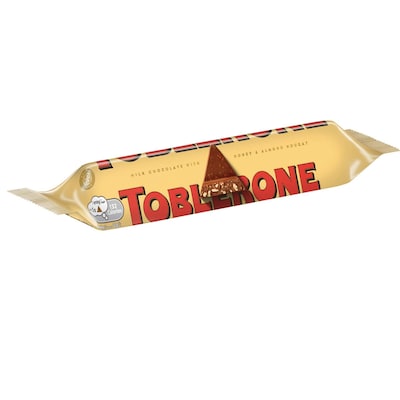 Toblerone Milk Chocolate Bar With Honey And Almond Nougat, 3.53 oz