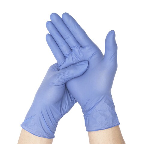 Generic-50 Pcs/Disposable Gloves Thick  Powder-Free Rubber Latex Stretchy Gloves Sterile Food Safe Grade for Home Food Laboratory Use (M)