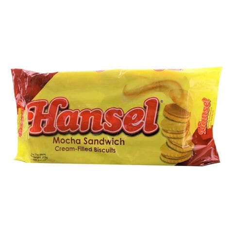 Rebisco Hansel Mocha Sandwich Biscuits 31g Pack of 10