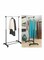 Telescopic Clothes Rack Silver/Black 75x80x45centimeter