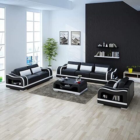 Black living room deals furniture