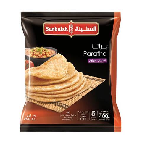 Buy Sunbulah paratha asian taste bread 5 pieces - 400 g in Saudi Arabia
