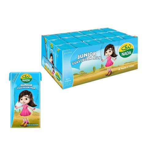 buy nada long life full fat milk 125 ml x 18 pieces online shop fresh food on carrefour saudi arabia