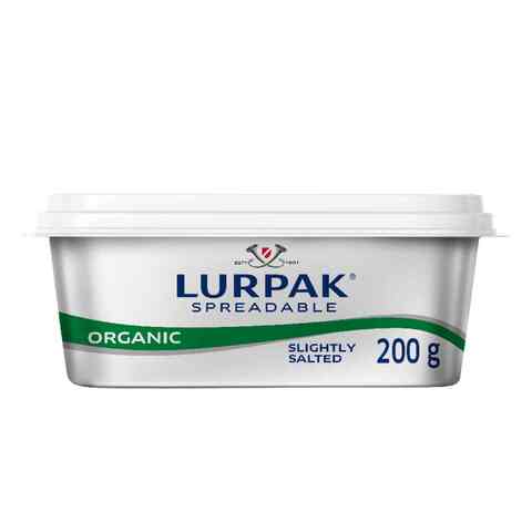 Lurpak Organic Slightly Salted Butter Spreadable 200g