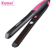 KEMEI-Flat Iron Aluminum Alloy Straightener Hair Straightening Iron Hairstyling Tool Travel &amp; Daily Use