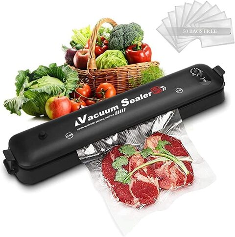 Vacuum Sealer Machine Powerful 90Kpa Precision 6-in-1 Compact Food  Preservation System with Cutter, 2 Bag Rolls & 5 Pre-cut Bags, Widened 12mm  Sealing