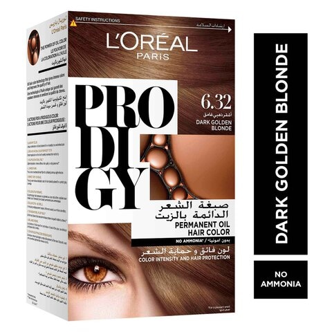 L&#39;Oreal Paris Prodigy Ammonia-Free Permanent Oil Hair Colour 6.32 Dark Golden Blonde
