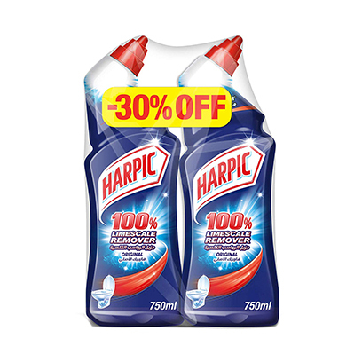 Buy Harpic Original Liquid Toilet Cleaner 750ml x Pack of 2 30%off Online -  Shop Cleaning & Household on Carrefour Lebanon