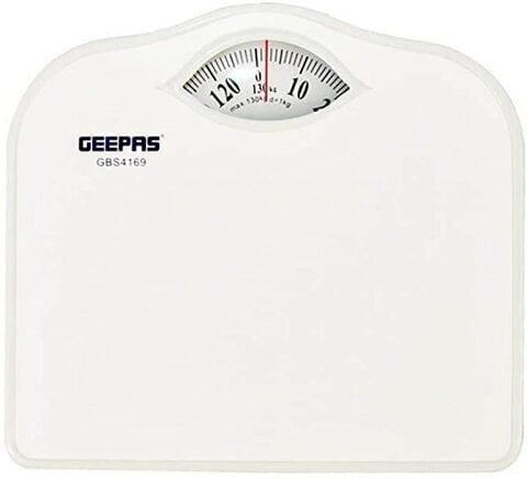 Geepas Gbs4169 125 Kg Manual Bath Scale (White)