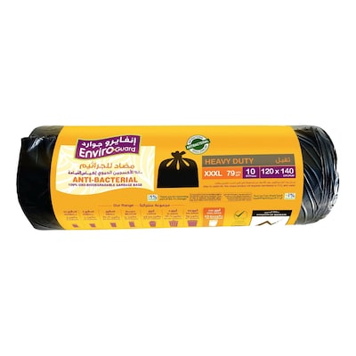 Buy Enviro Guard 60 Gallon Biodegradable Garbage Bag XL Black 20 Garbage  Bags Online - Shop Cleaning & Household on Carrefour UAE