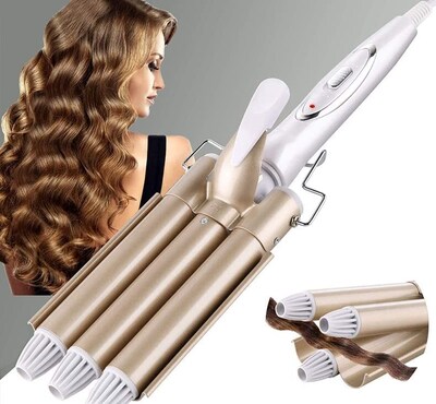 Buy Double Anion Curling Iron Hair Curler Fast Heating Adjustable