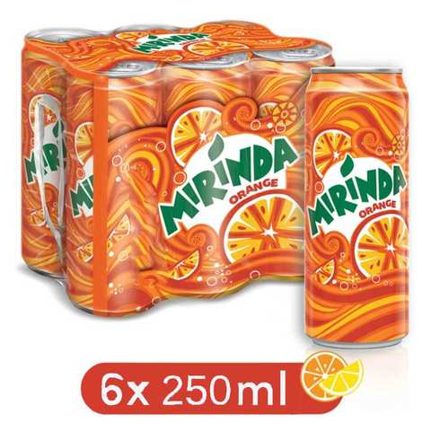 ميرندا شراب غازي بنكهة البرتقال 250 مل 6 حبات
