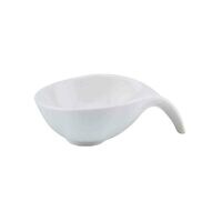 Shallow Porcelain Bowl White 11x9x4cm