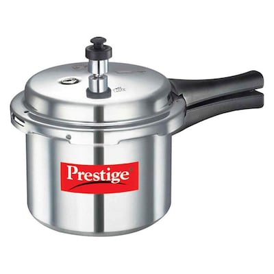 Prestige Popular Max 5 + 3 + 2 L Aluminum Pressure Cooker Combo Pack, 2  Lids