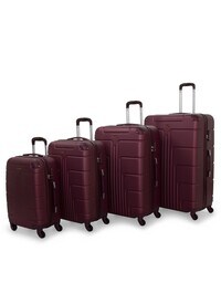 Senator Travel Bags Suitcase A1012 4 Pcs Hard Casing Trolley Luggage Set Burgundy