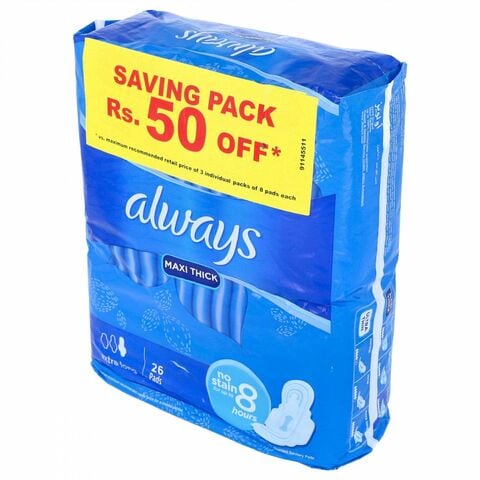 Always Maxi Thick Extra Long 26 Pads