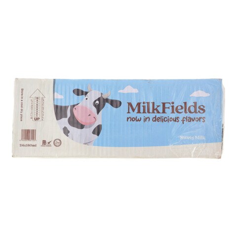 Milk Fields Sweet Milk 180 ml (Pack of 24)