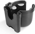 اشتري Stroller Cup Holder - 2 in 1 Universal Cup Holder Rack Bottle Holder for Buggy Pushchair Wheelchair Bike and More (Black) في الامارات