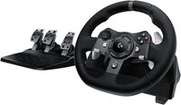 Logitech G920 Driving Force Racing Wheel And Floor Pedals, Real Force Feedback, Stainless Steel Paddle Shifters, Leather Steering Wheel Cover For Xbox Series X, S, Xbox One, Pc, Mac - Black