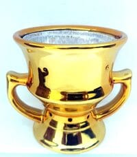 ALSAQER Ceramic Incense Burner-Bakhoor Burner Mabkhara/Madkhan&ndash; Frankincense Insence Burner - Ideal for Yoga, Spa &amp; Aromatherapy (Gold Medium)