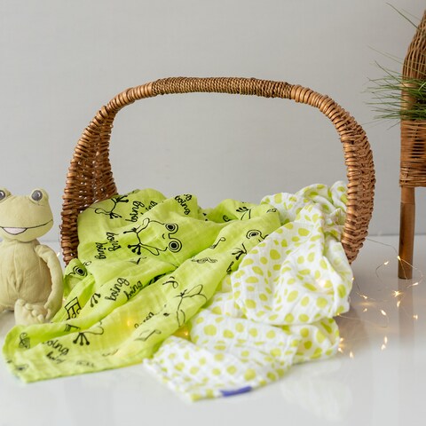 Green deals muslin blanket