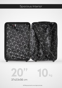 Lightweight 1 piece Single Size ABS Hard side Small Cabin Carry Travel Luggage Trolley Bag with Lock for men / women / unisex Hard shell strong
