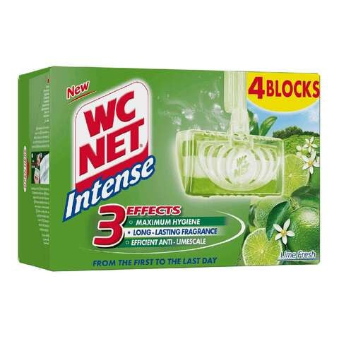WC Net Intense Toilet Blocks Lime Fresh 34g Pack of 4