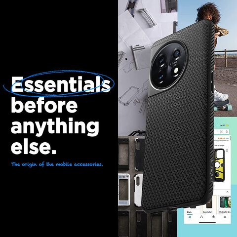 Spigen Liquid Air designed for OnePlus 11 case cover - Matte Black