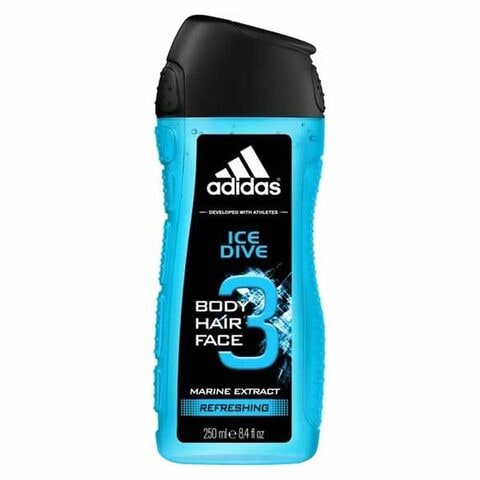 Estúpido pegamento infancia Buy Adidas Ice Dive Marine Extract 3-In-1 Shower Gel Blue 250ml Online -  Shop Beauty & Personal Care on Carrefour UAE