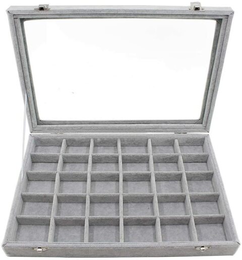 Generic Storage Box Large Capacity Transparent PP Home 24 Grids