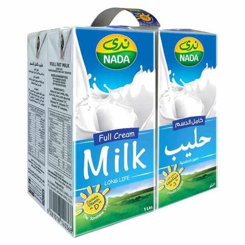 Nada UHT Full Cream Milk 1L Pack of 4