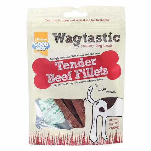 Good Boy Wagtastic Meat Treat Beef Jerky Dog Food 80g