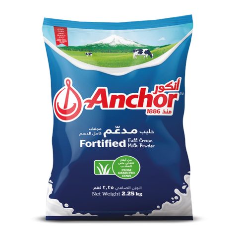 Anchor fortified full cream milk powder pouch 2.25 Kg