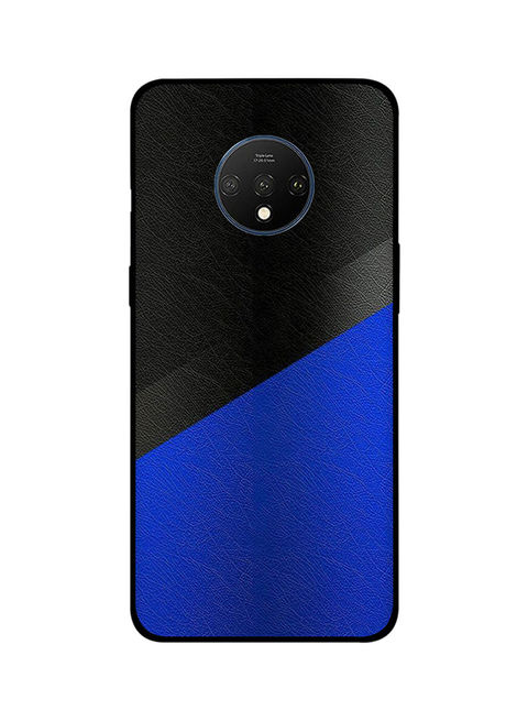 Theodor - Protective Case Cover For Oneplus 7T Blue &amp; Black Leather