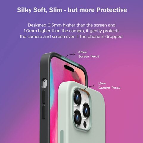 VRS Design Milky Bow Designed For iPhone 14 Pro Case Cover Silicone - Stormblue
