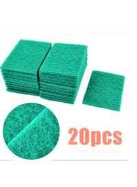 Marrkhor Pack Of 20 Green Dish Washing Sponge Scrub Cleaning Pads