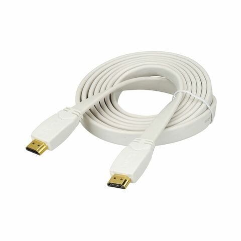 V-Max Flat High Speed HDMI Cable 5m White