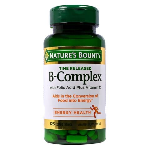 Nature&#39;s Bounty B-Complex Time Released Vitamin Supplements 125 Softgels