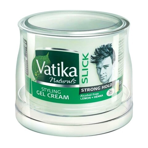 Dabur Vatika Naturals Strong Hold Slick Styling Hair Gel Cream Clear 250g