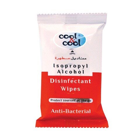 Cool And Cool Anti Bacterial Disinfectant Wipes 10 count