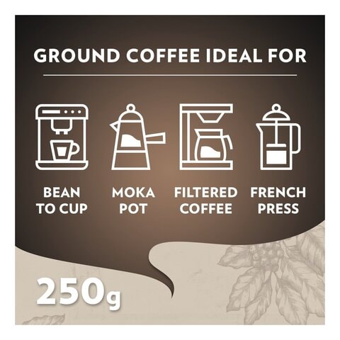 Lavazza Cafe Espresso Ground Coffee Medium Roast 250g