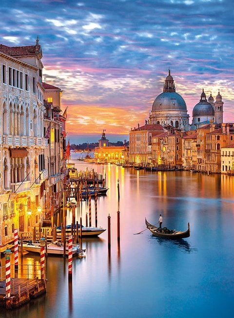 Collections Clementoni The View Of Lighting Venice 500 Pieces Puzzle Every Piece Is Unique, Softclick Technology Means Pieces Fit Together Perfectly A Special Birthday Gift