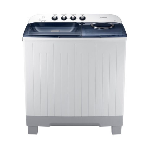 Samsung Top Load Washing Machine Semi-Automatic TWIN TUB-WT12J4200MB/SG 12Kg White (Plus Extra Supplier&#39;s Delivery Charge Outside Doha)
