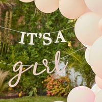 It&#39;s a Girl Baby Shower Bunting