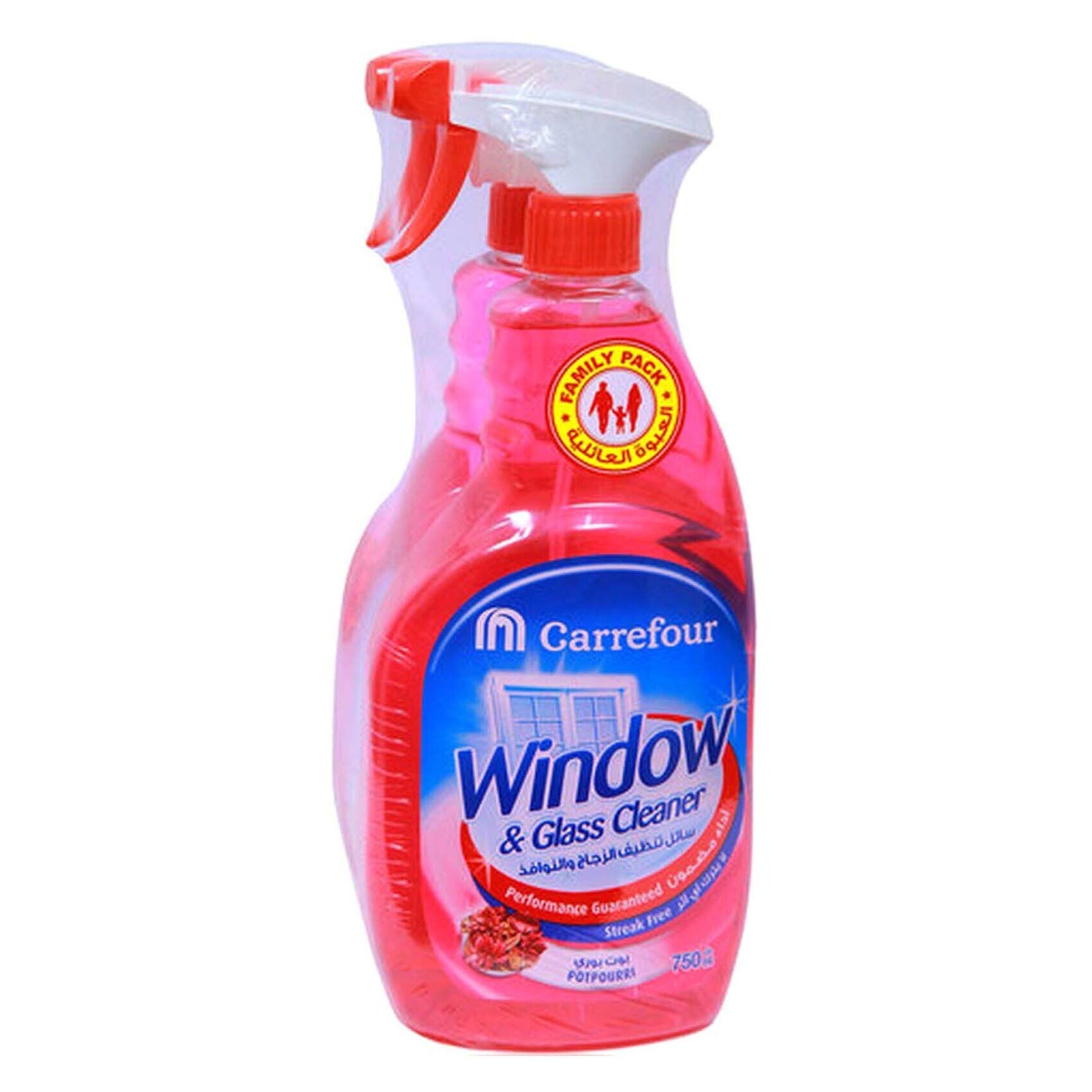 Buy Carrefour Window And Glass Cleaner Potpourri 750ml x2 Online Shop